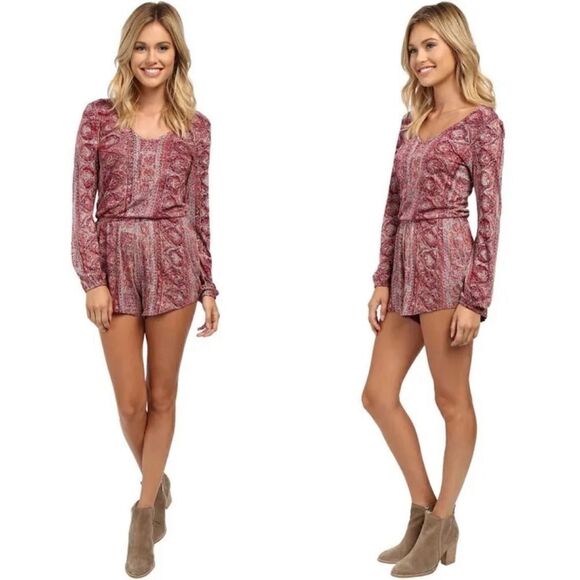 Billabong Pants - Billabong See the Sun Long Sleeve Bohemian Romper Size Small